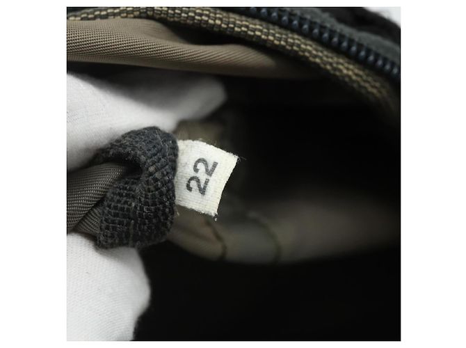 Sac à dos PRADA Nylon Khaki Silver Auth ka4156 Argenté Kaki - vue 12