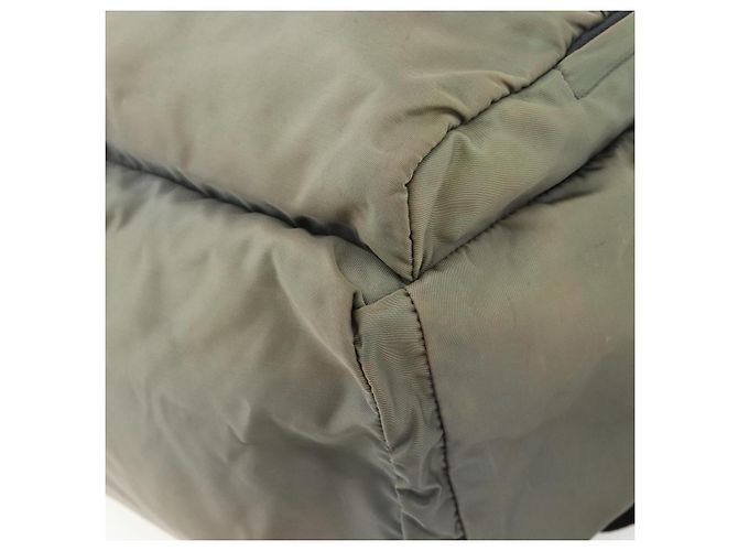 Sac à dos PRADA Nylon Khaki Silver Auth ka4156 Argenté Kaki - vue 15