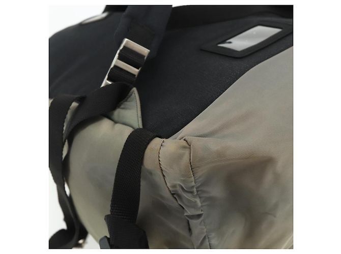 Sac à dos PRADA Nylon Khaki Silver Auth ka4156 Argenté Kaki - vue 17