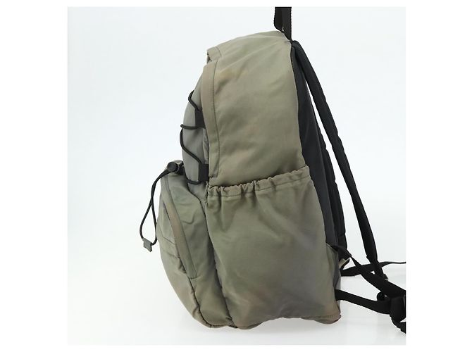 Sac à dos PRADA Nylon Khaki Silver Auth ka4156 Argenté Kaki - vue 4