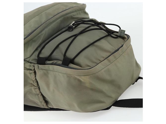 Sac à dos PRADA Nylon Khaki Silver Auth ka4156 Argenté Kaki - vue 6