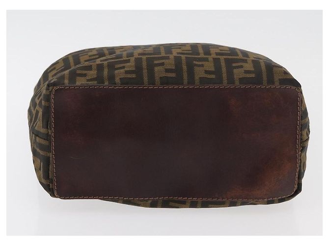 Borsa Tote FENDI Zucca Canvas Nero Marrone Auth bs35018 - vista 8