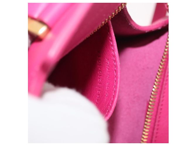SAINT LAURENT Petit Cabas Hand Bag Leather 2way Pink Gold Auth 178276A Rosa D'oro - vista 12