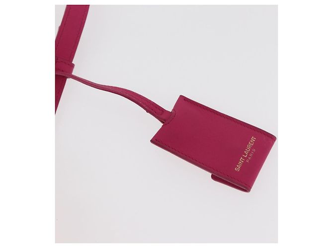SAINT LAURENT Petit Cabas Hand Bag Leather 2way Pink Gold Auth 178276A Rosa D'oro - vista 19