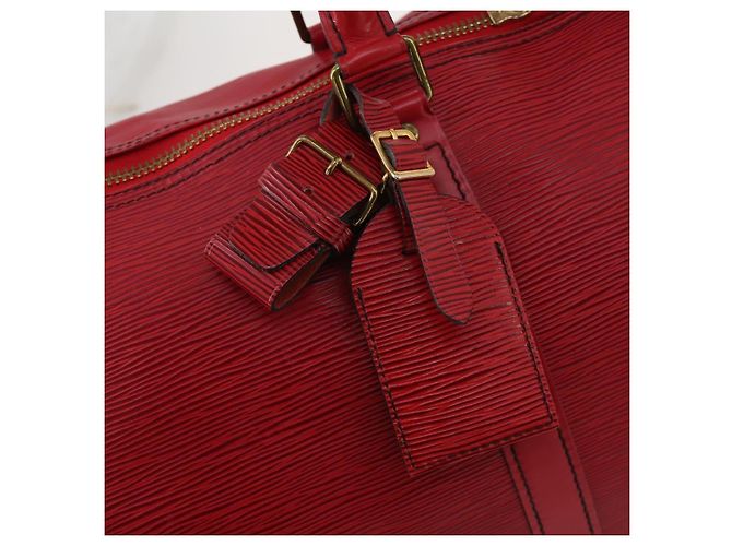 LOUIS VUITTON Epi Keepall 45 Boston Bag Rosso M42977 LV Auth YKZ1535A - vista 19