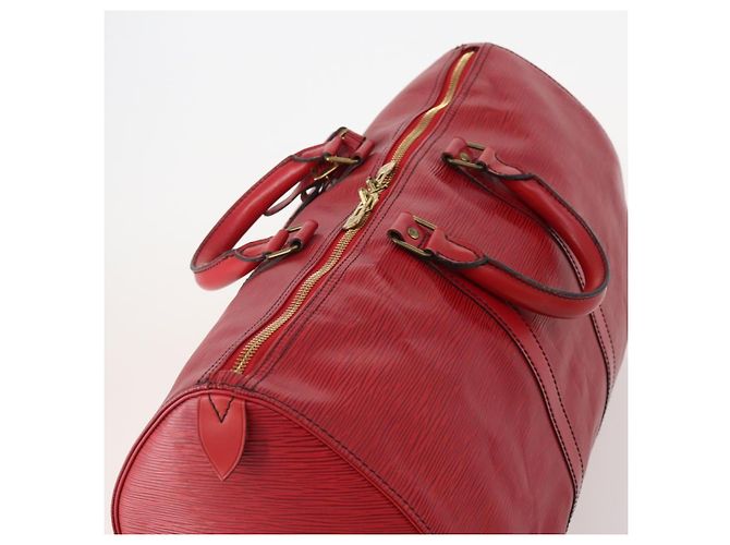 LOUIS VUITTON Epi Keepall 45 Boston Bag Rosso M42977 LV Auth YKZ1535A - vista 6