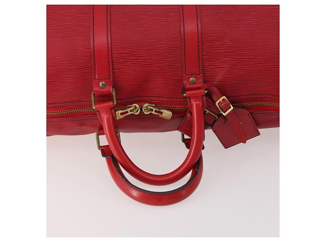 LOUIS VUITTON Epi Keepall 45 Boston Bag Rosso M42977 LV Auth YKZ1535A - vista 7