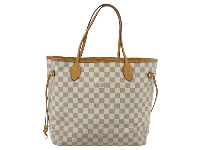LOUIS VUITTON Borsa Tote Damier Azur Neverfull MM N41605 LV Auth 177246 - vista 2