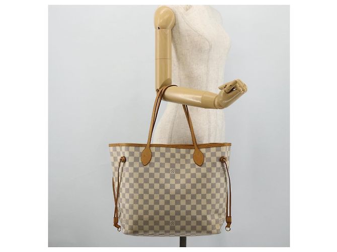 LOUIS VUITTON Borsa Tote Damier Azur Neverfull MM N41605 LV Auth 177246 - vista 21