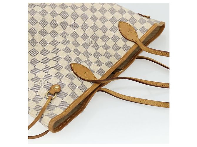 LOUIS VUITTON Borsa Tote Damier Azur Neverfull MM N41605 LV Auth 177246 - vista 6