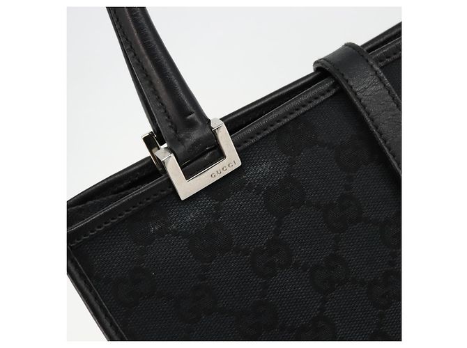 Borsa GUCCI GG Canvas Jackie Nera Argento 002 1065 Auth 176994 Nero - vista 10