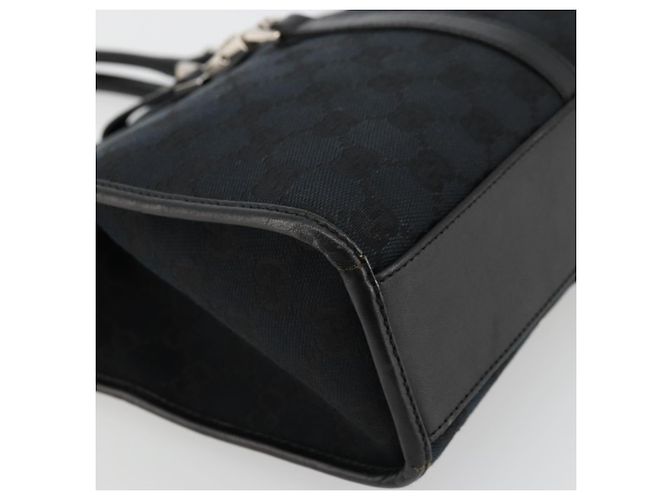 Borsa GUCCI GG Canvas Jackie Nera Argento 002 1065 Auth 176994 Nero - vista 14