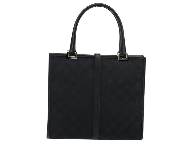 Borsa GUCCI GG Canvas Jackie Nera Argento 002 1065 Auth 176994 Nero - vista 2