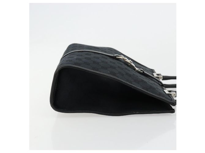 Borsa GUCCI GG Canvas Jackie Nera Argento 002 1065 Auth 176994 Nero - vista 3
