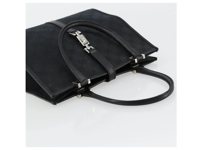 Borsa GUCCI GG Canvas Jackie Nera Argento 002 1065 Auth 176994 Nero - vista 6