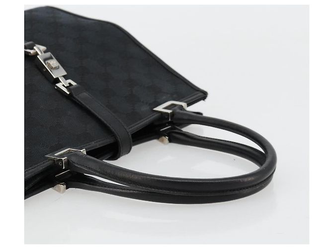 Borsa GUCCI GG Canvas Jackie Nera Argento 002 1065 Auth 176994 Nero - vista 7