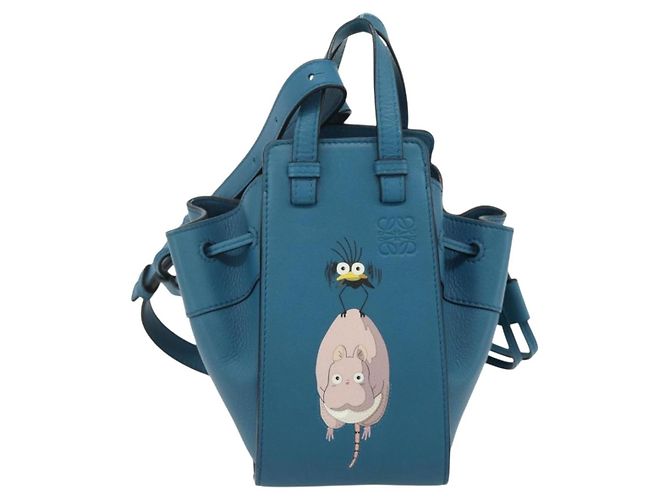 LOEWE �~ Ghibli Spirited Away Hammock Mini Mouse x Flybird 2way Auth 167264SM Azul - vista 13