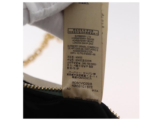 Borsa a tracolla BURBERRY Nova Check in PVC Beige Oro Auth 178990A D'oro - vista 12