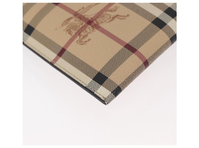 Borsa a tracolla BURBERRY Nova Check in PVC Beige Oro Auth 178990A D'oro - vista 16