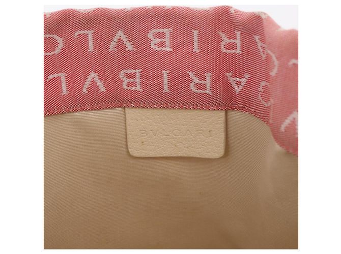 Bulgari Borsa BVLGARI Logo Mania Canvas Rosa Argento Auth 178503A - vista 17