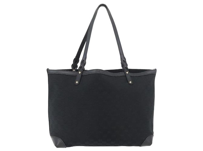 GUCCI Tote Bag Canvas Schwarz Gold 247209 Auth 178246 Golden - Ansicht 13