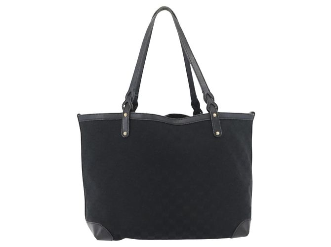 GUCCI Tote Bag Canvas Schwarz Gold 247209 Auth 178246 Golden - Ansicht 2