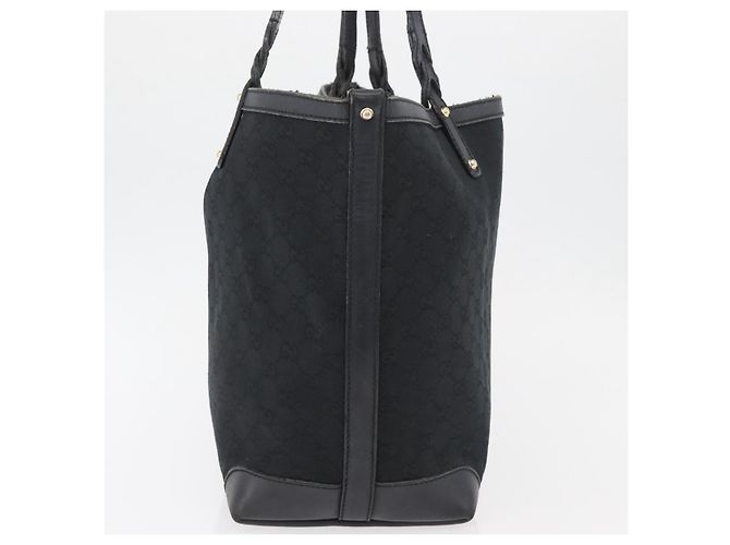 GUCCI Tote Bag Canvas Schwarz Gold 247209 Auth 178246 Golden - Ansicht 4