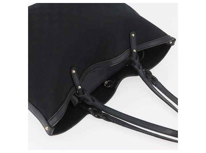 GUCCI Tote Bag Canvas Schwarz Gold 247209 Auth 178246 Golden - Ansicht 6