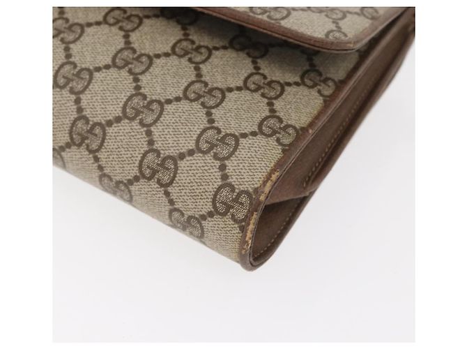 Borsa a Spalla GUCCI GG Supreme PVC Beige Oro 904 02 050 Auth bs34914 D'oro - vista 14