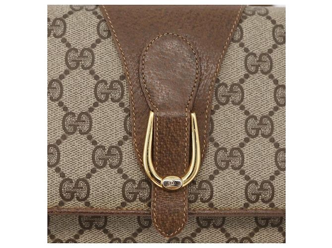 Borsa a Spalla GUCCI GG Supreme PVC Beige Oro 904 02 050 Auth bs34914 D'oro - vista 17