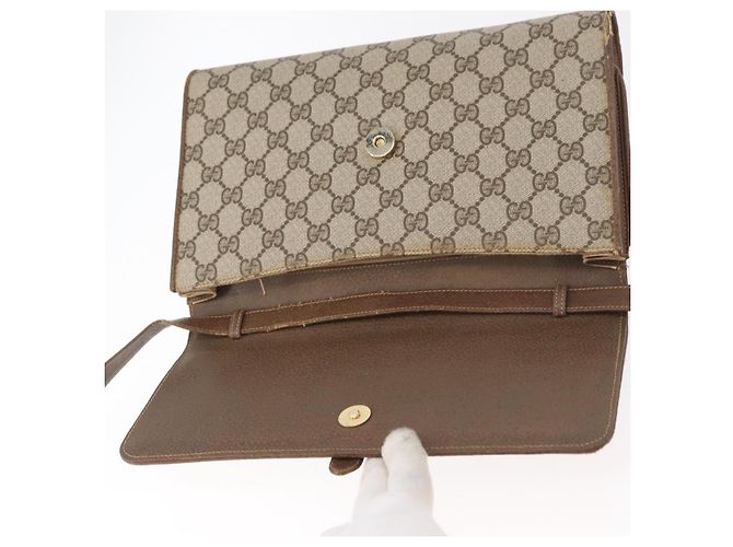 Borsa a Spalla GUCCI GG Supreme PVC Beige Oro 904 02 050 Auth bs34914 D'oro - vista 18