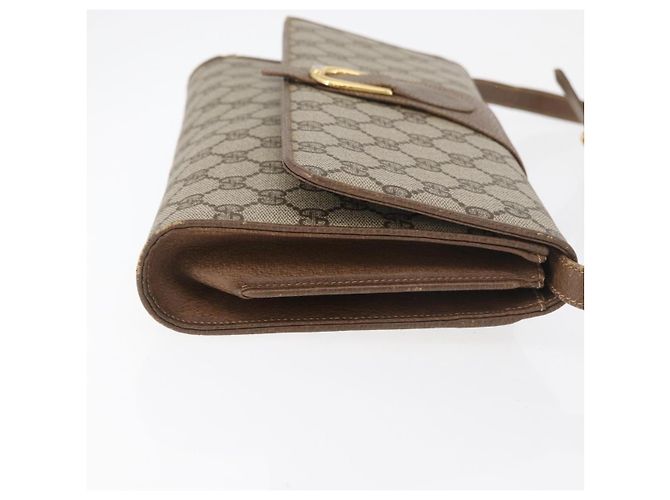 Borsa a Spalla GUCCI GG Supreme PVC Beige Oro 904 02 050 Auth bs34914 D'oro - vista 3