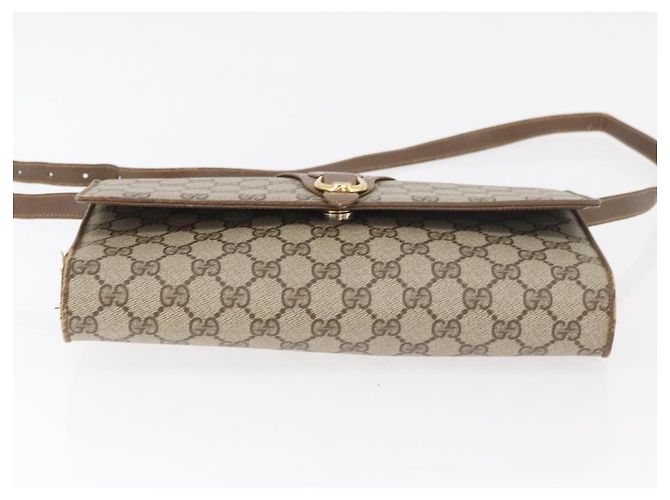 Borsa a Spalla GUCCI GG Supreme PVC Beige Oro 904 02 050 Auth bs34914 D'oro - vista 5