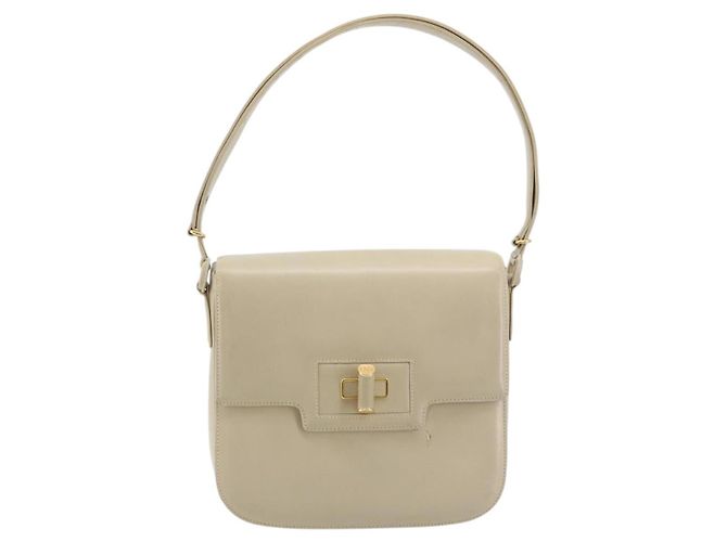 Sac à bandoulière GUCCI Cuir Beige Or 26 001 0647 Auth 178561 Doré - vue 13