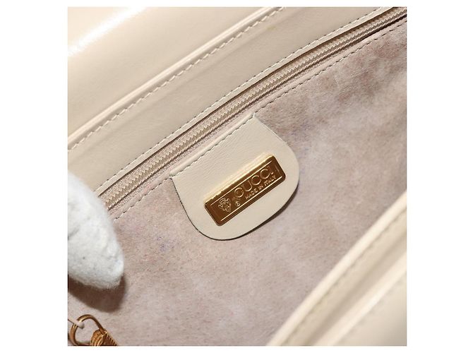 Sac à bandoulière GUCCI Cuir Beige Or 26 001 0647 Auth 178561 Doré - vue 20