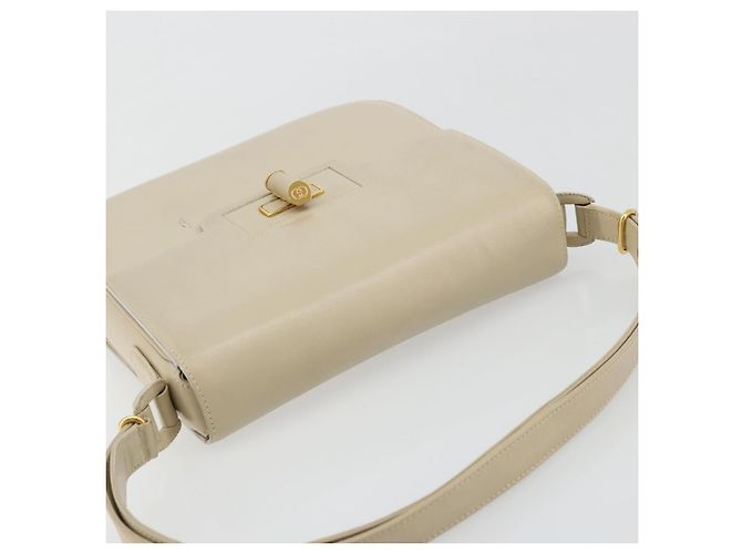 Sac à bandoulière GUCCI Cuir Beige Or 26 001 0647 Auth 178561 Doré - vue 6