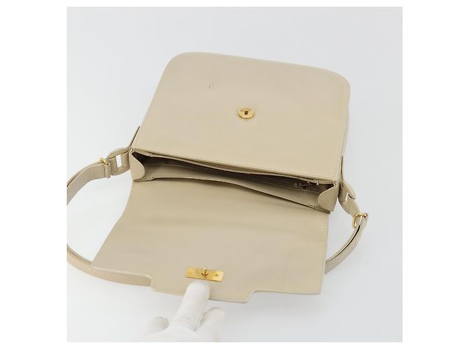 Sac à bandoulière GUCCI Cuir Beige Or 26 001 0647 Auth 178561 Doré - vue 8