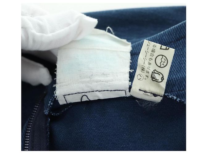 Céline Falda CELINE Denim Azul Oro Auth 177454V Dorado - vista 9
