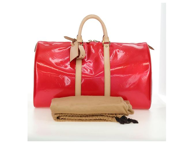 LOUIS VUITTON Borsa Boston Monogram Vernis Mercer Fusha Pink LV Auth 177997SAV - vista 12