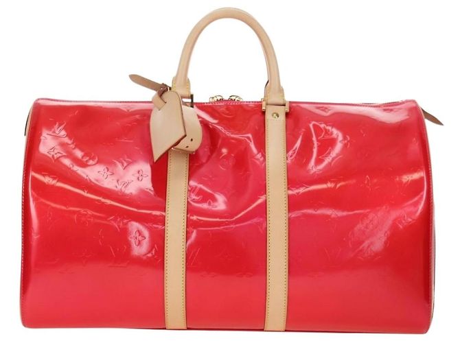 LOUIS VUITTON Borsa Boston Monogram Vernis Mercer Fusha Pink LV Auth 177997SAV - vista 13
