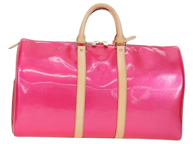 LOUIS VUITTON Borsa Boston Monogram Vernis Mercer Fusha Pink LV Auth 177997SAV - vista 2