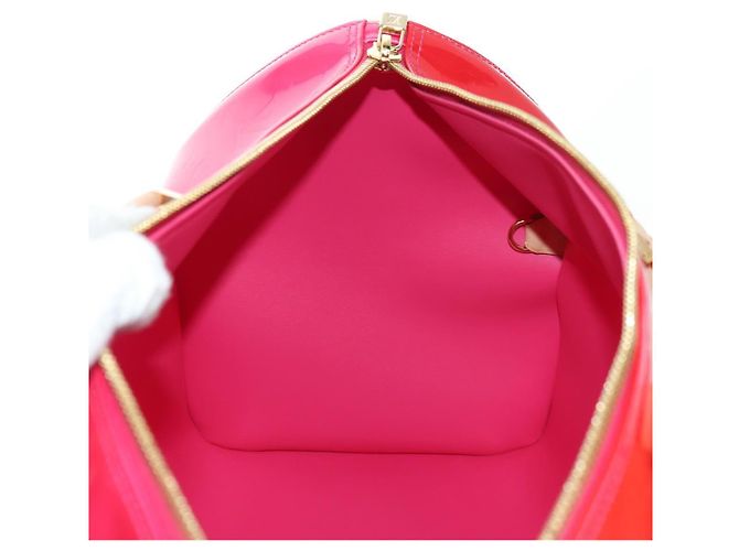LOUIS VUITTON Borsa Boston Monogram Vernis Mercer Fusha Pink LV Auth 177997SAV - vista 20