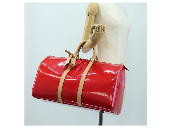 LOUIS VUITTON Borsa Boston Monogram Vernis Mercer Fusha Pink LV Auth 177997SAV - vista 25