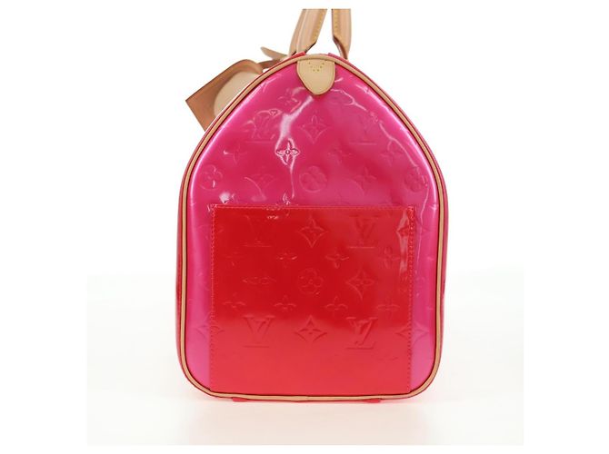 LOUIS VUITTON Borsa Boston Monogram Vernis Mercer Fusha Pink LV Auth 177997SAV - vista 3