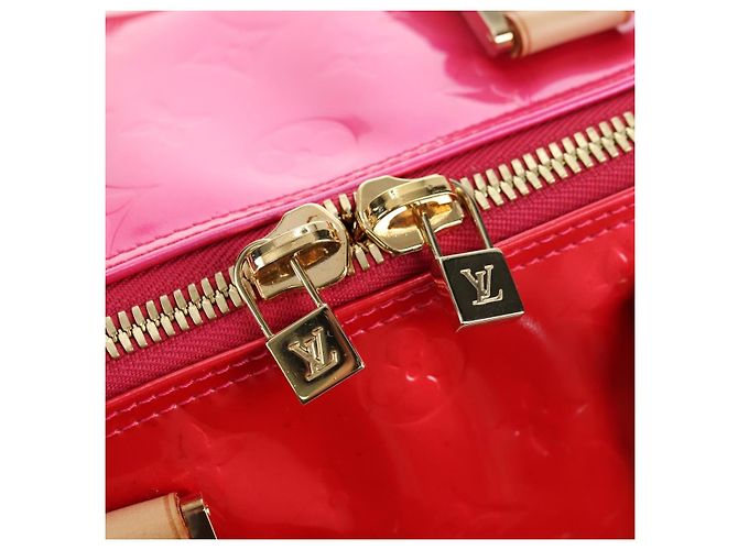 LOUIS VUITTON Borsa Boston Monogram Vernis Mercer Fusha Pink LV Auth 177997SAV - vista 9