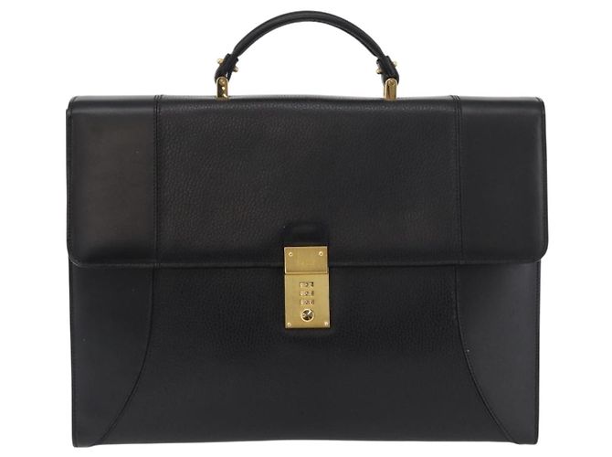 Borsa Business BALLY in pelle nera e oro Auth bs34560 Nero D'oro - vista 13