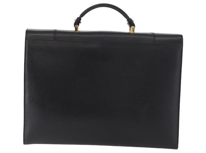 Borsa Business BALLY in pelle nera e oro Auth bs34560 Nero D'oro - vista 2