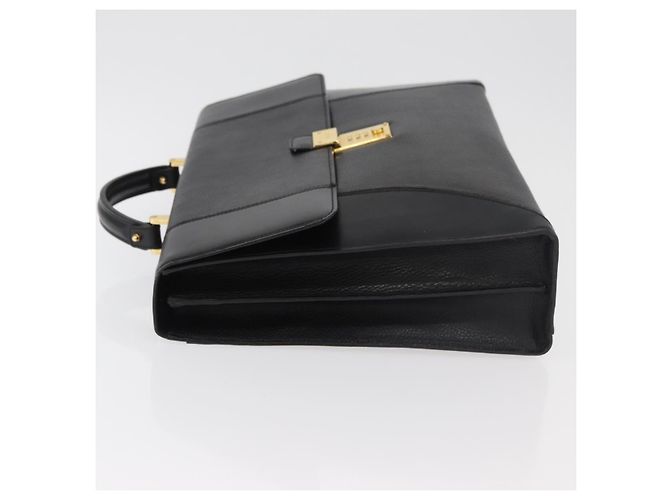 Borsa Business BALLY in pelle nera e oro Auth bs34560 Nero D'oro - vista 4