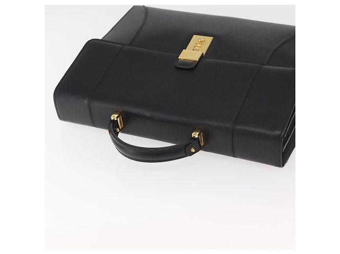 Borsa Business BALLY in pelle nera e oro Auth bs34560 Nero D'oro - vista 6