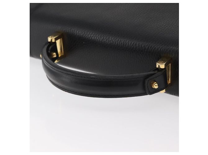Borsa Business BALLY in pelle nera e oro Auth bs34560 Nero D'oro - vista 7